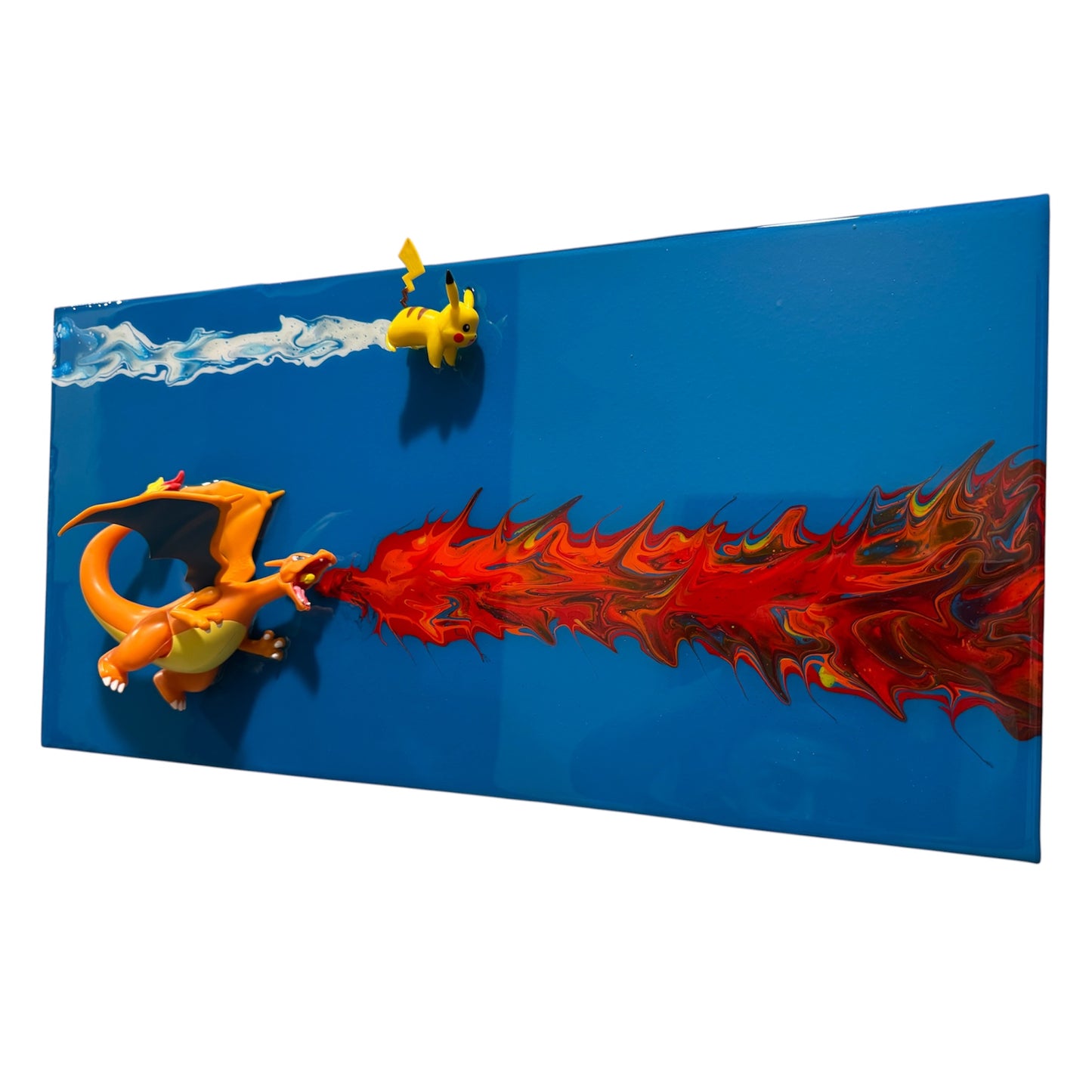 3D Resin Pikachu and Charizard Wall Art – 20x10