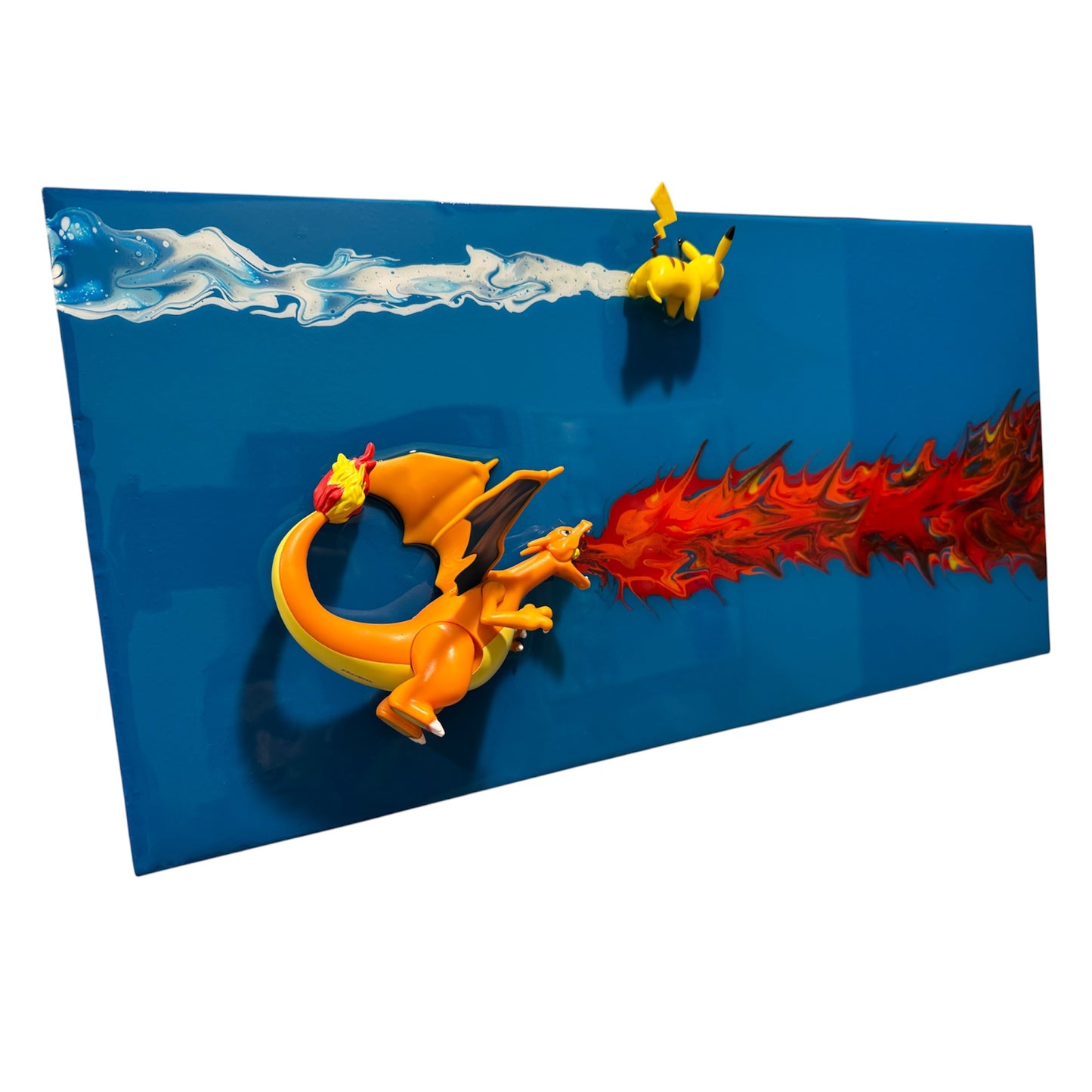 3D Resin Pikachu and Charizard Wall Art – 20x10