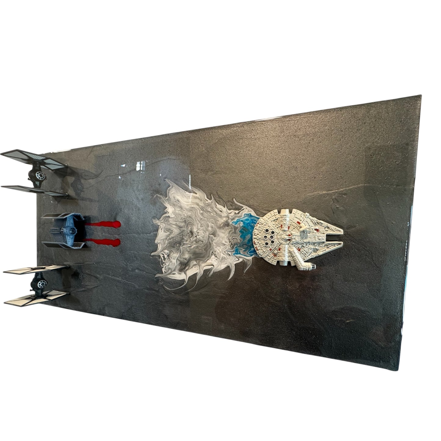 StarWars Tie Fighter Scene Resin Art 20x10