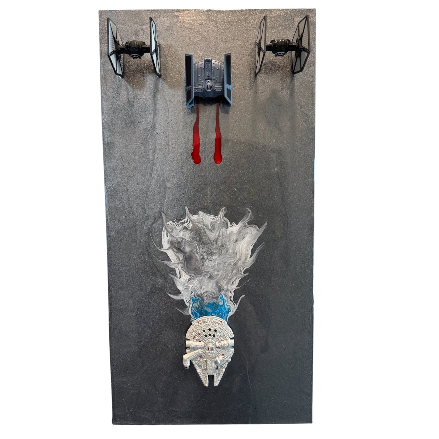 StarWars Tie Fighter Scene Resin Art 20x10