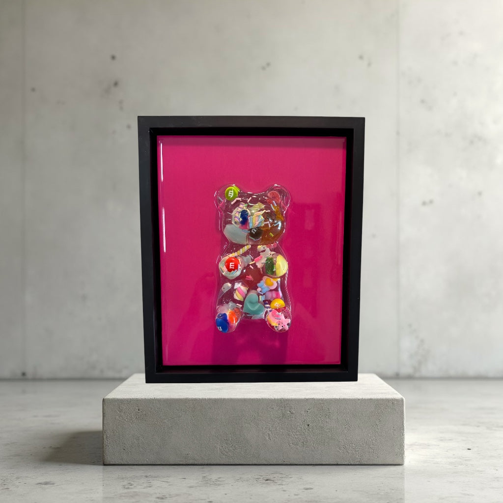 Trash Gummy Bear Resin Wall Art Framed Pop Art 8 x 10