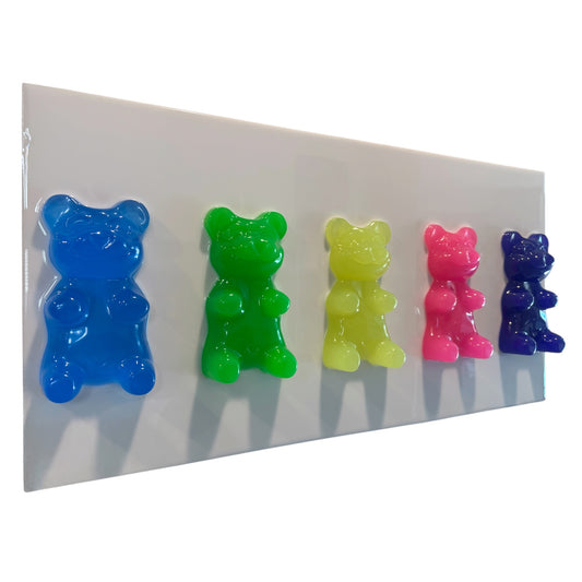 Resin Gummy Bear Wall Art Panel | 24" x 12"