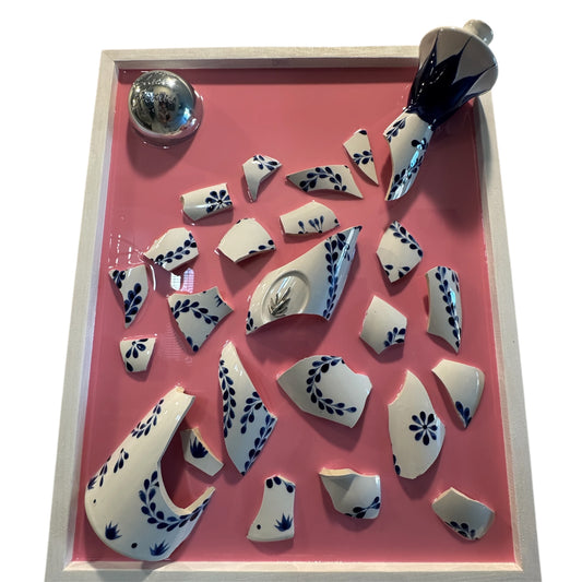 Pink Clase Azul Tequila Resin Artwork