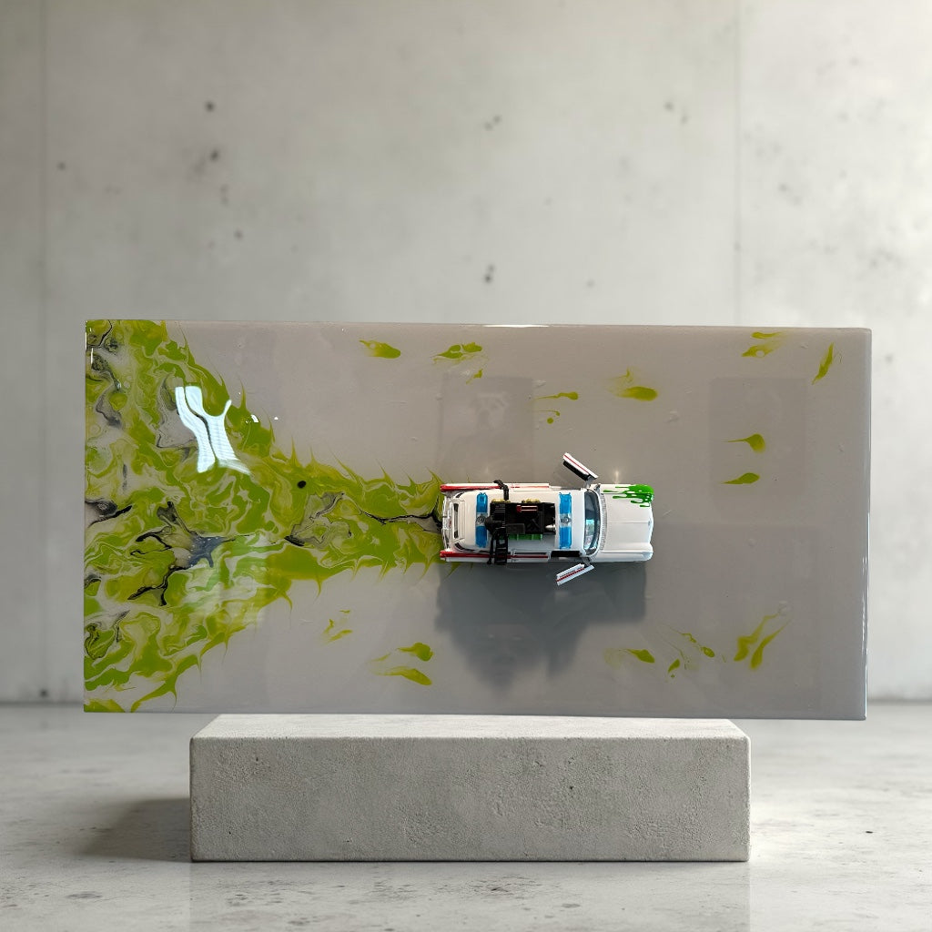 Ecto-1 Ghostbusters Cadillac Miller-Meteor Futura Resin Wall Art  20x10