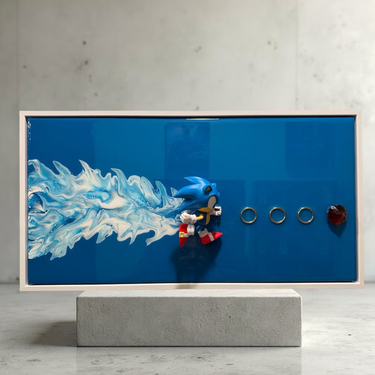 Sonic The Hedgehog Resin Art 20x10 (Copy)