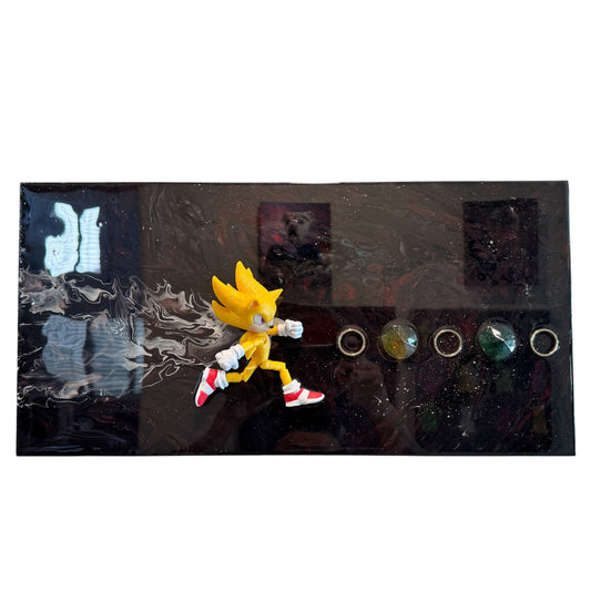 Starfall Super Sonic Galaxy Resin Wall Art 20x10
