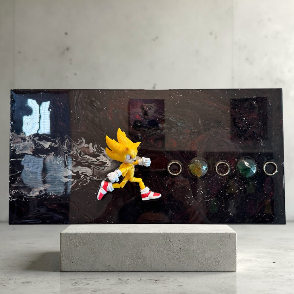 Starfall Super Sonic Galaxy Resin Wall Art 20x10