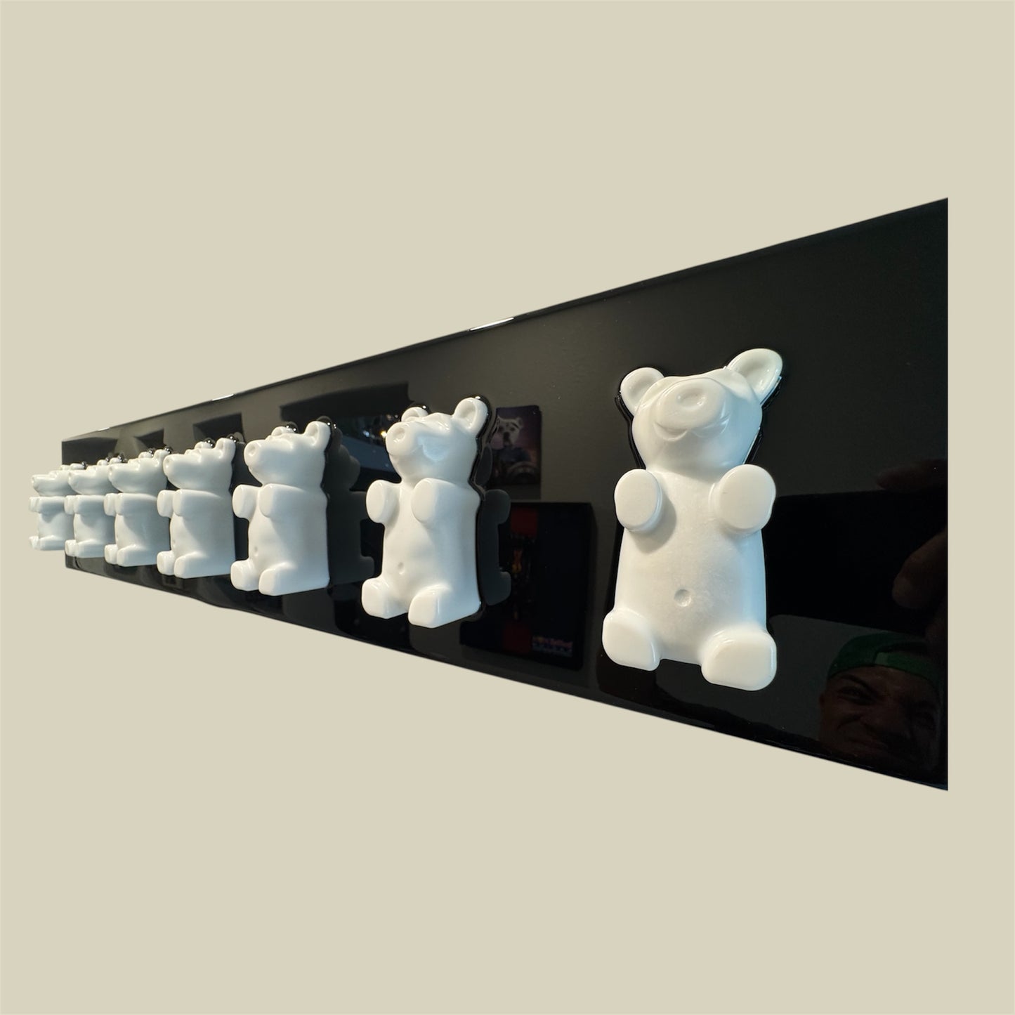 Modern Resin Gummy Bear Wall Art 33x7