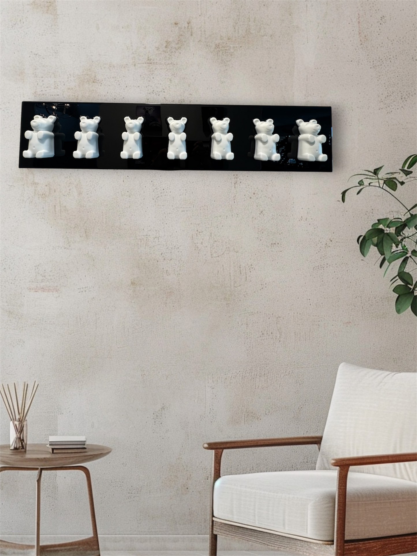 Modern Resin Gummy Bear Wall Art 33x7