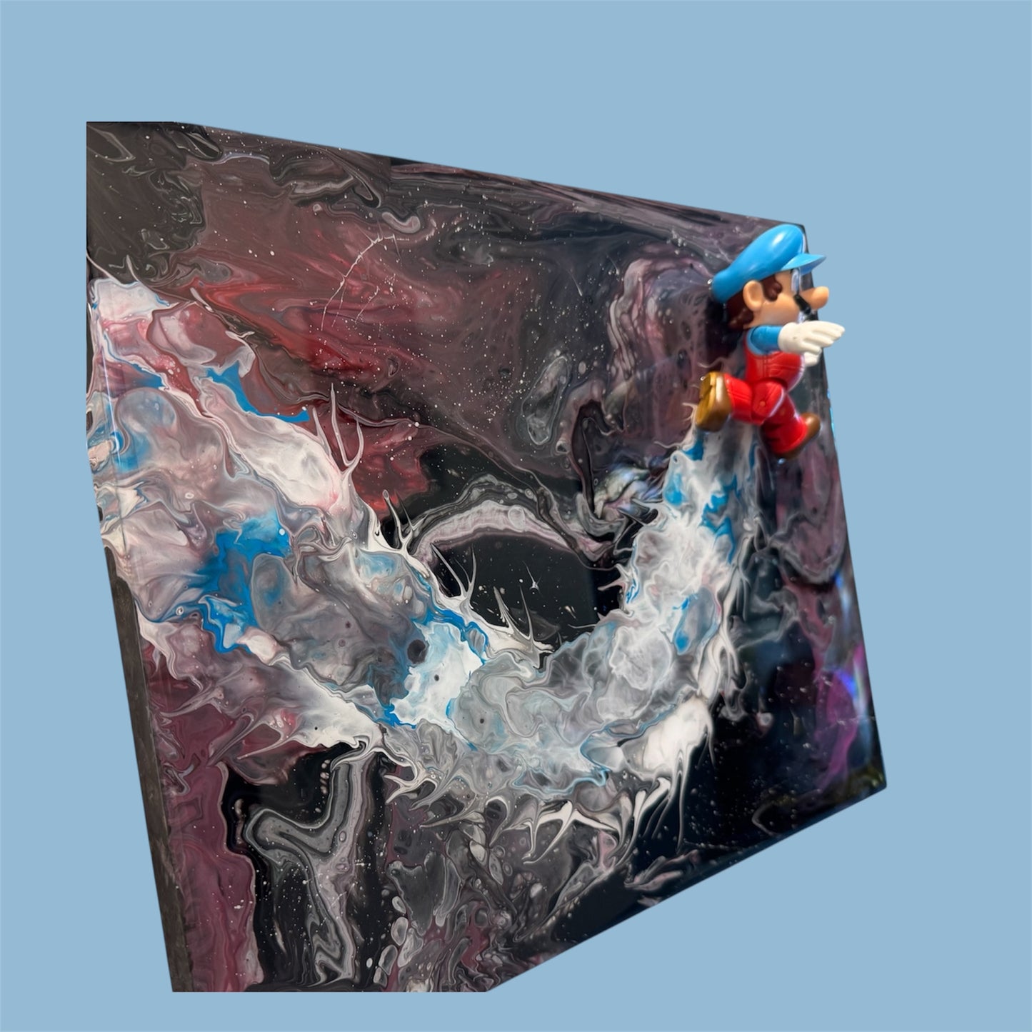 Galaxy Mario Resin 3D Art 14x11