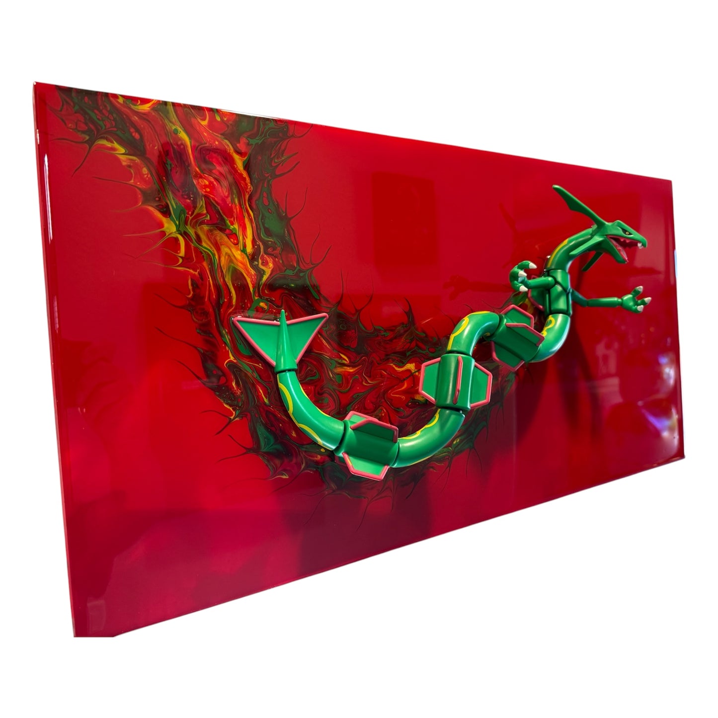 Pokemon Rayquaza Resin Art 24x12 Panel