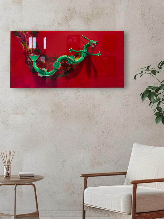 Pokemon Rayquaza Resin Art 24x12 Panel