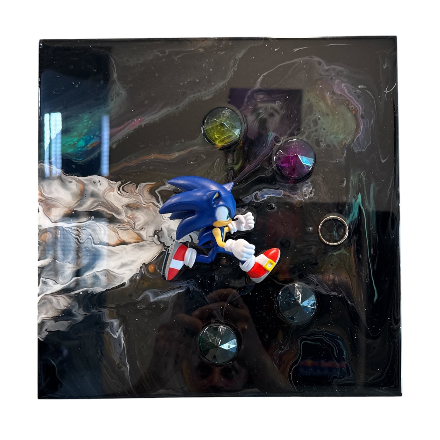 Sonic Nebula Hand Painted Resin 3D Art