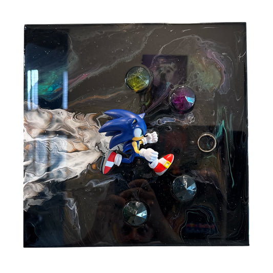 Sonic Nebula Hand Painted Resin 3D Art