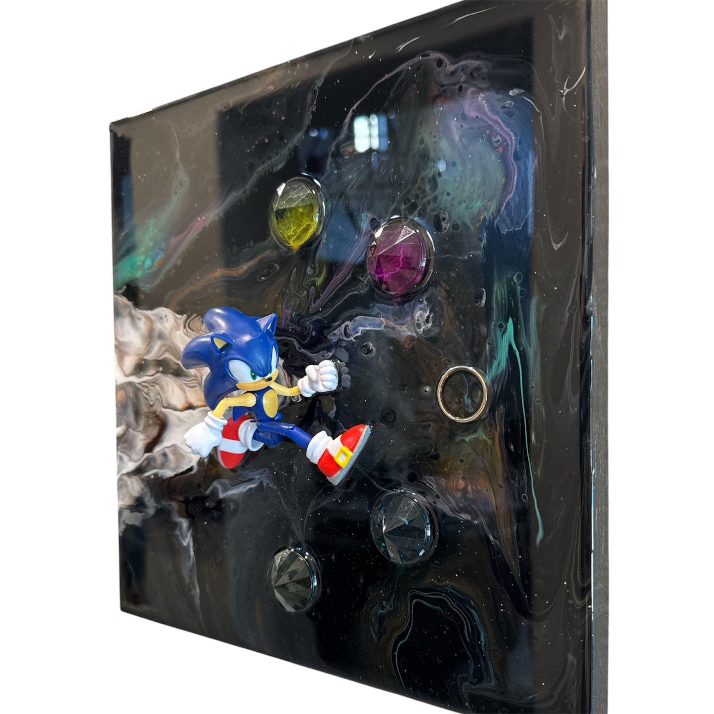 Sonic Nebula Hand Painted Resin 3D Art