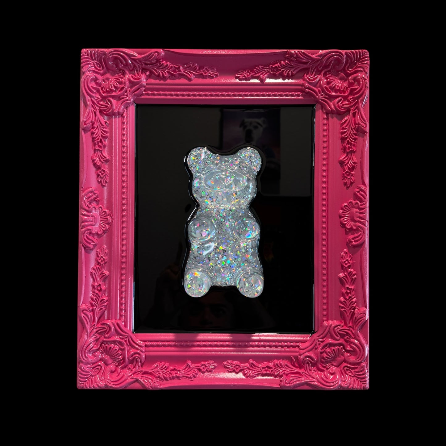 Holographic Resin Gummy Bear Wall Pop Art