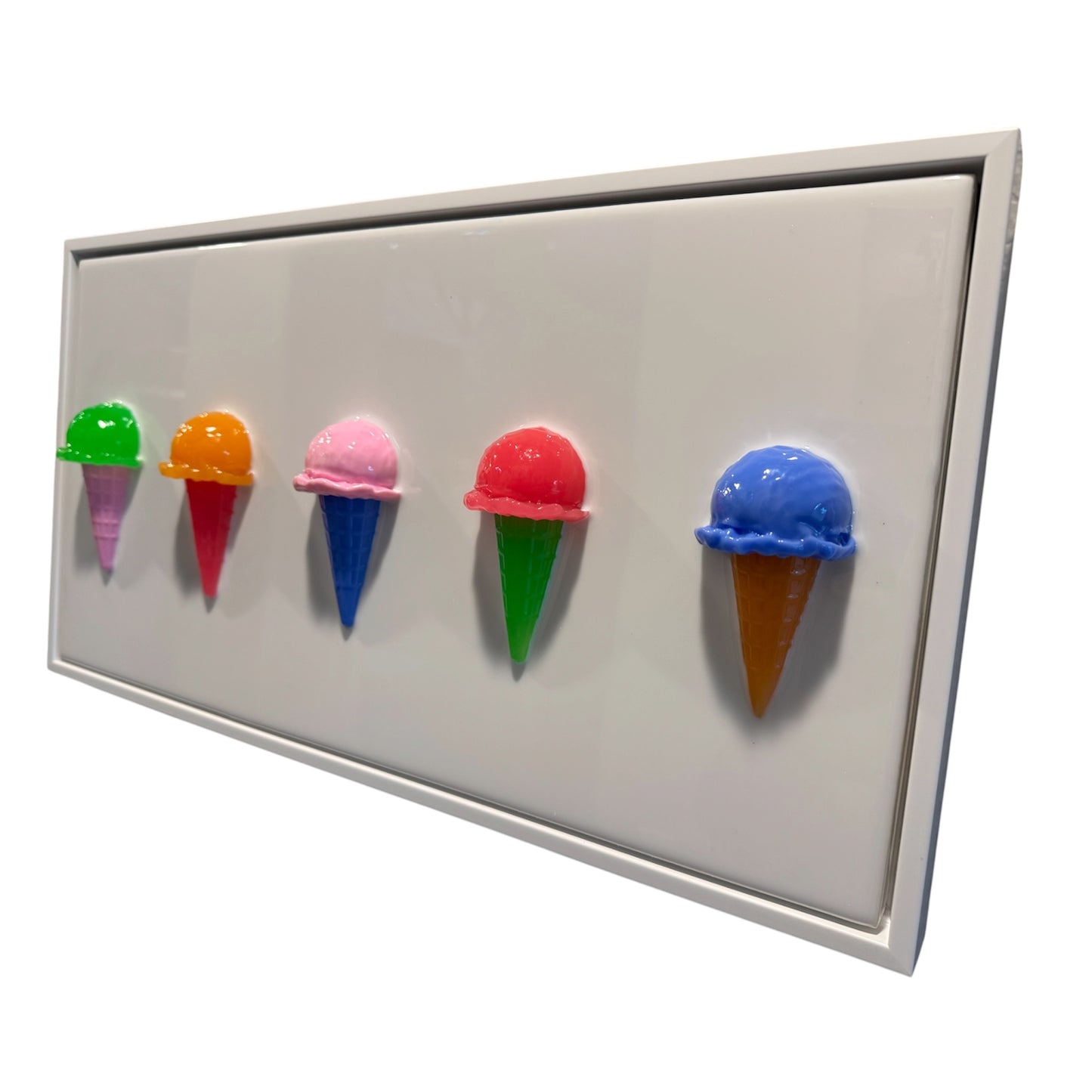 Resin Ice Cream Pop Art – 20" × 10"