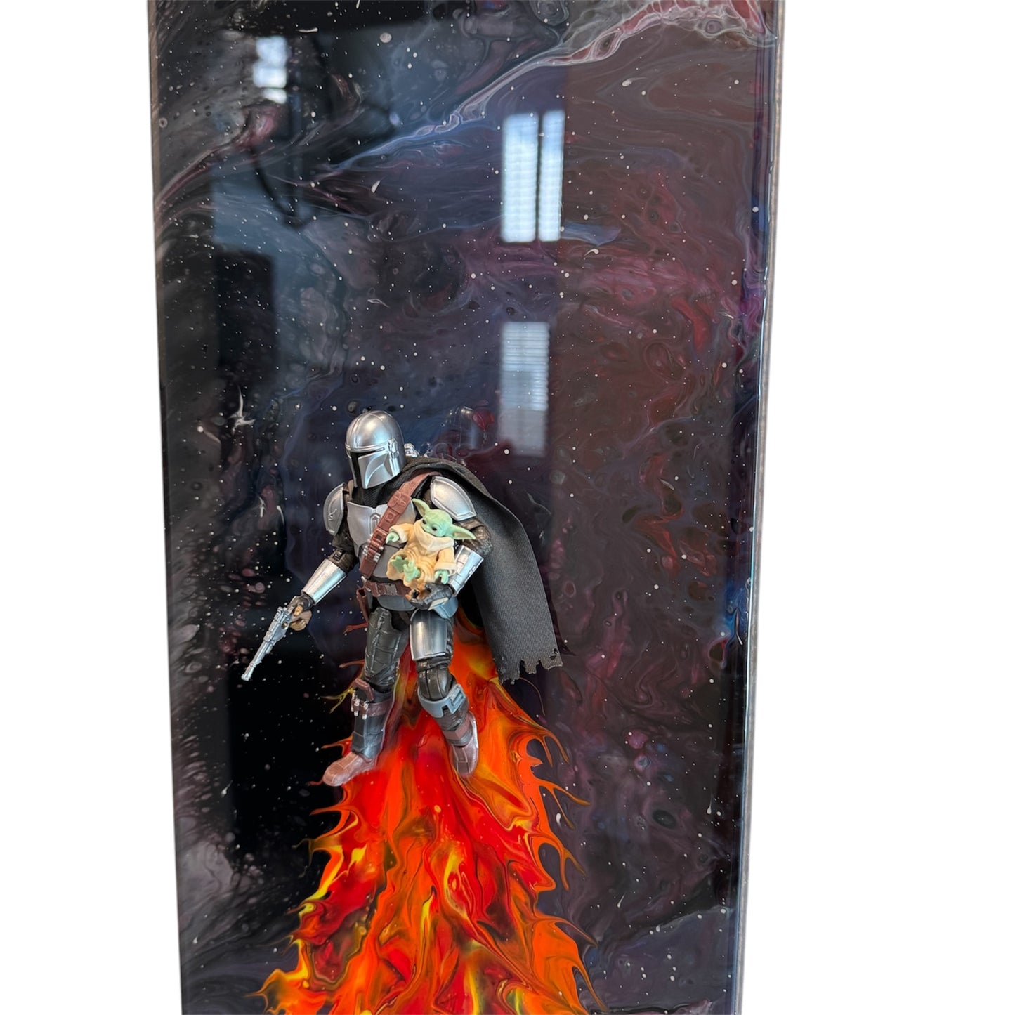 Mandolorian Nebula Take Off 3D Resin Art