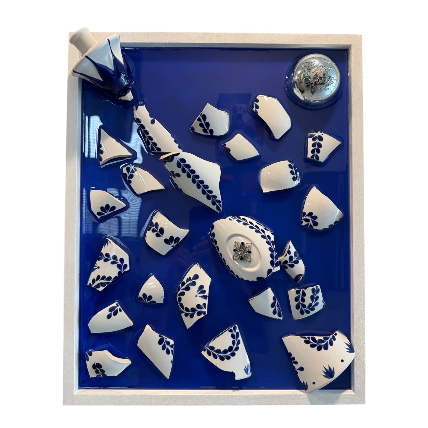 Deep Blue Clase Azul Tequila Resin Artwork