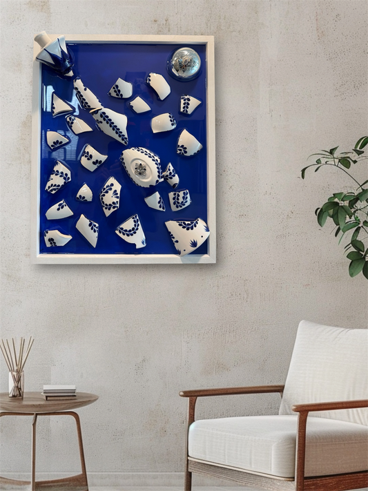 Deep Blue Clase Azul Tequila Resin Artwork