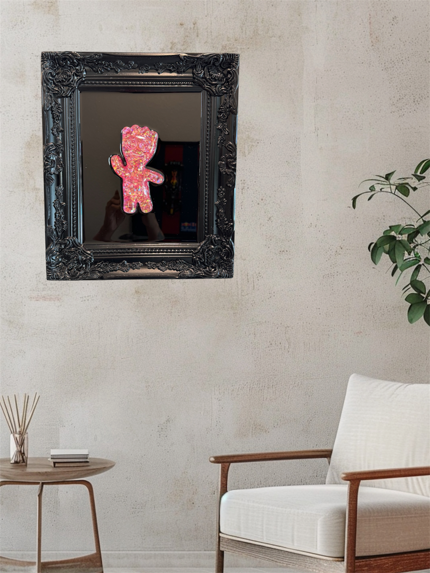 Black Pink Luxe Sour Patch Resin Wall Pop Art