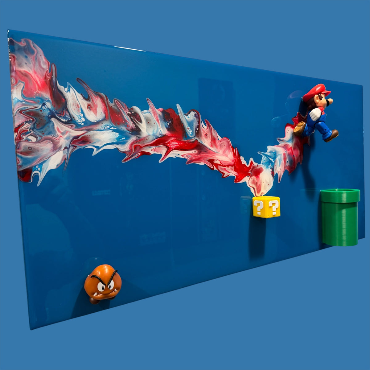 3D Resin Mario Bros. Wall Art – Handmade Collectible