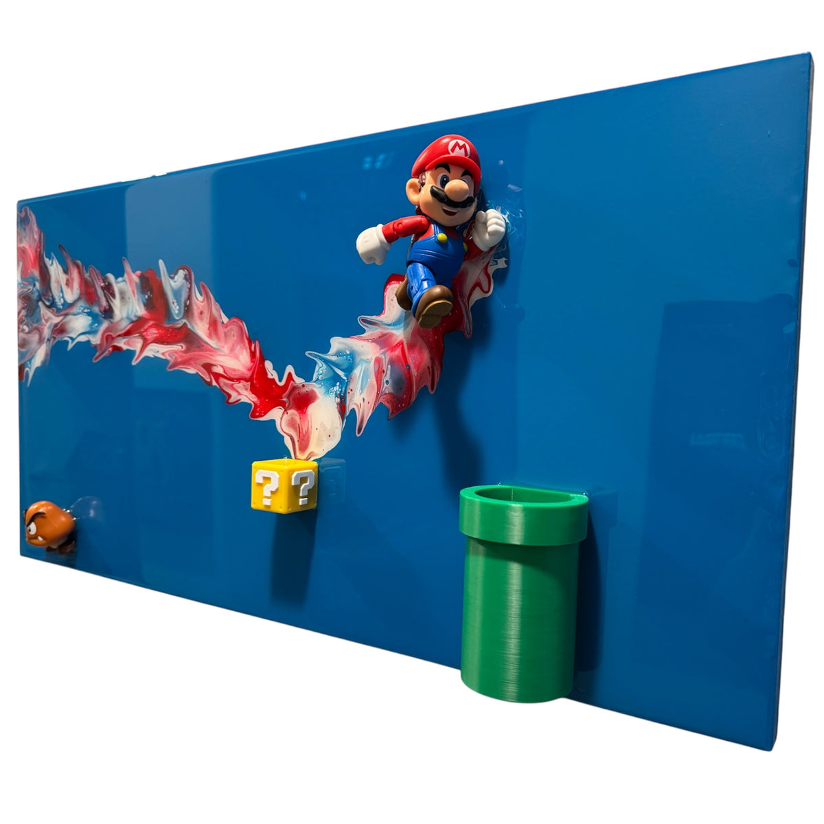 3D Resin Mario Bros. Wall Art – Handmade Collectible