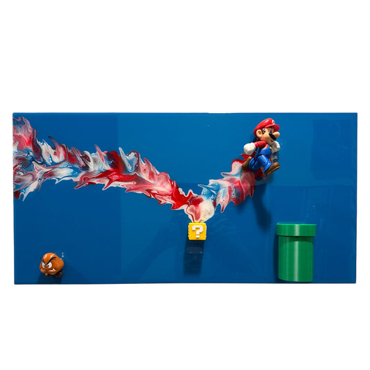 3D Resin Mario Bros. Wall Art – Handmade Collectible