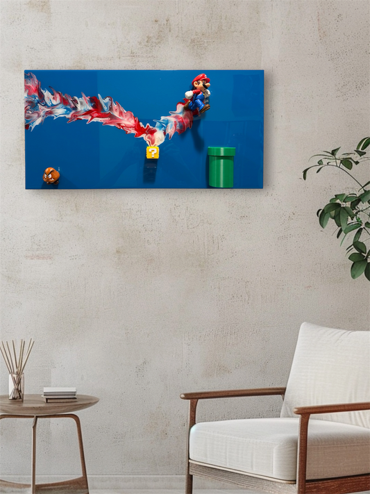 3D Resin Mario Bros. Wall Art – Handmade Collectible