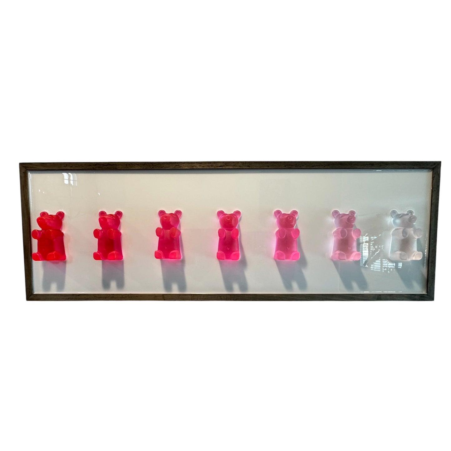 Pink Ombre Gummy Bear Resin Wall Art — 32" x 12"