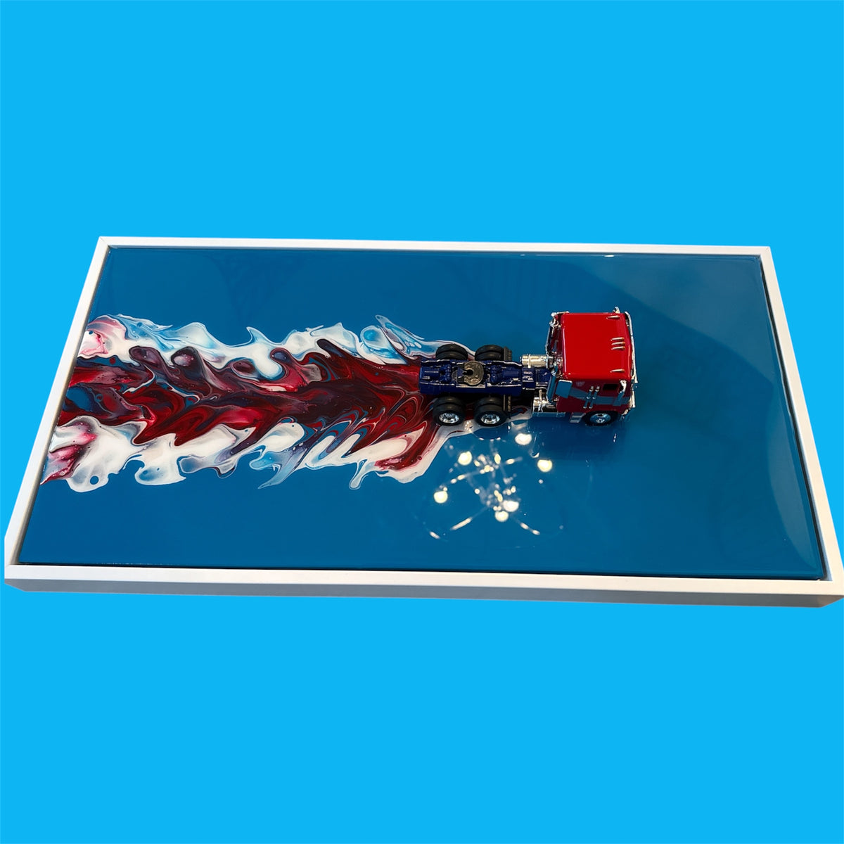 Optimus Prime Resin Wall Art 20x10 Framed