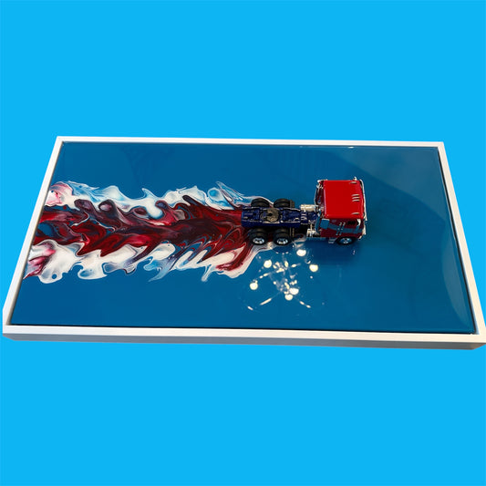 Optimus Prime Resin Wall Art 20x10 Framed