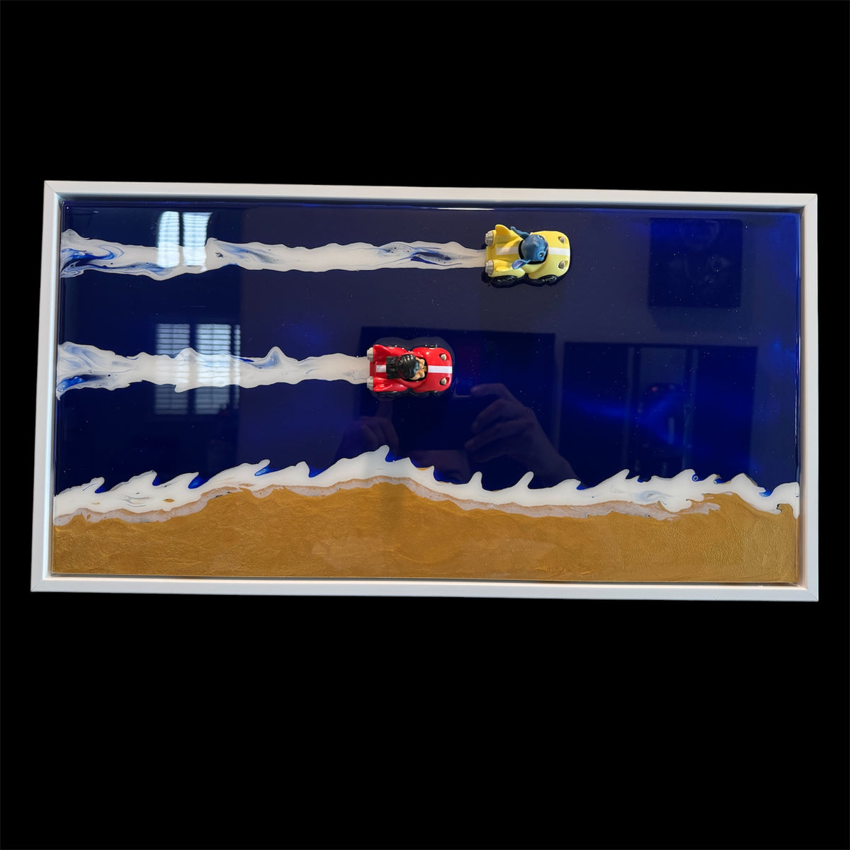Lilo & Stitch Beach Racer Resin Art 20x10 Framed