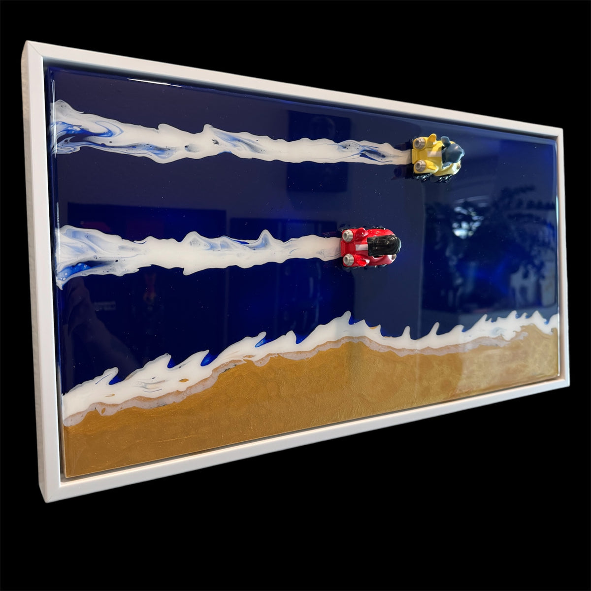 Lilo & Stitch Beach Racer Resin Art 20x10 Framed