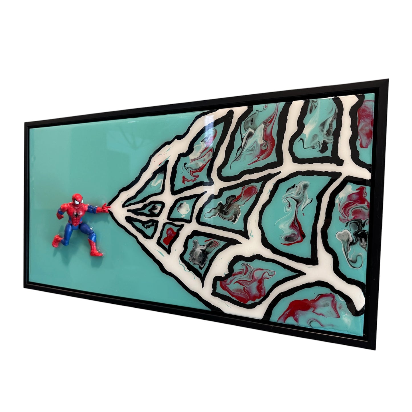 Spider-Man 20x10 Sea Green Wall Art Framed