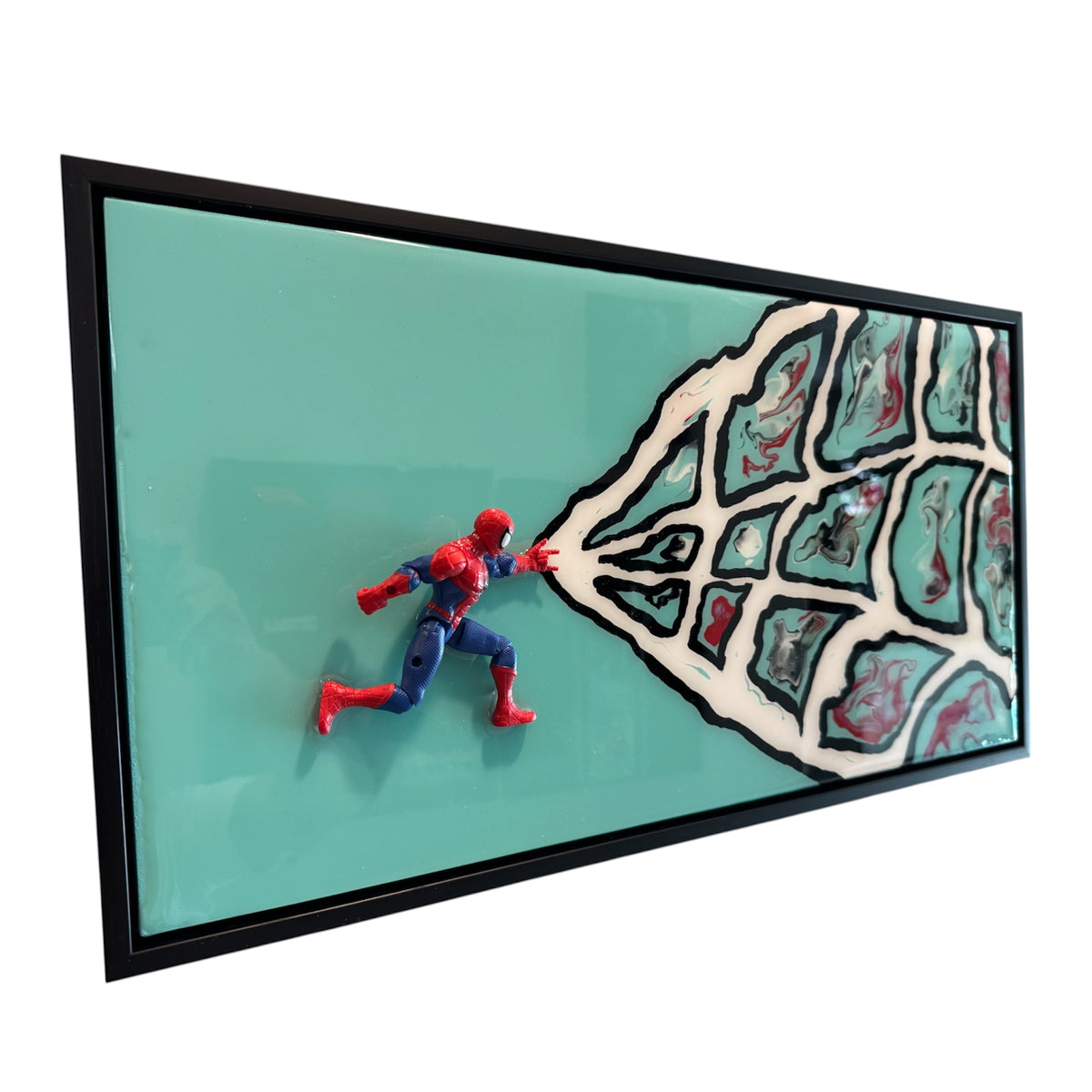 Spider-Man 20x10 Sea Green Wall Art Framed
