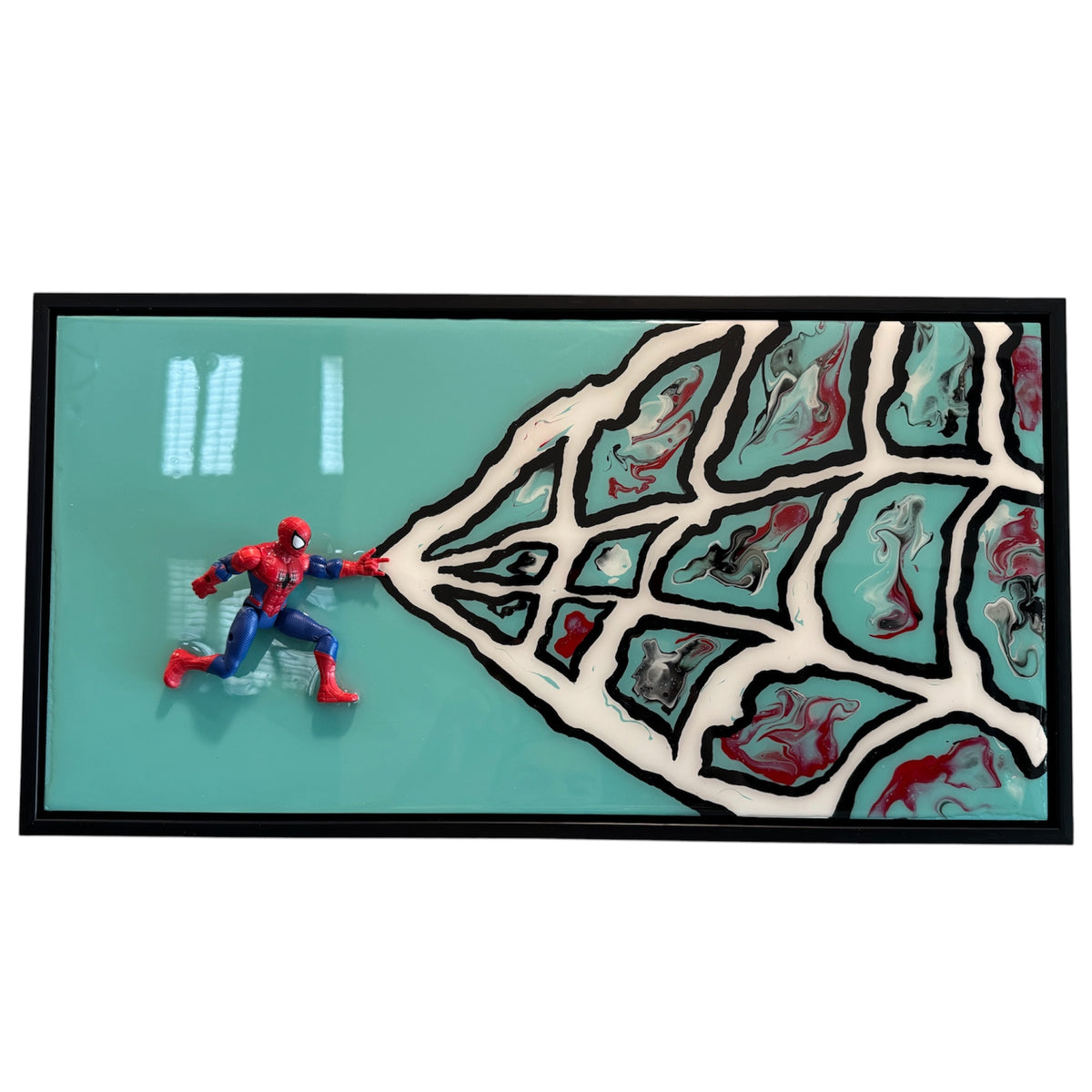 Spider-Man 20x10 Sea Green Wall Art Framed