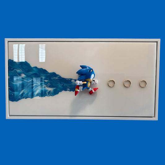 Sonic The Hedgehog Resin Art 20x10
