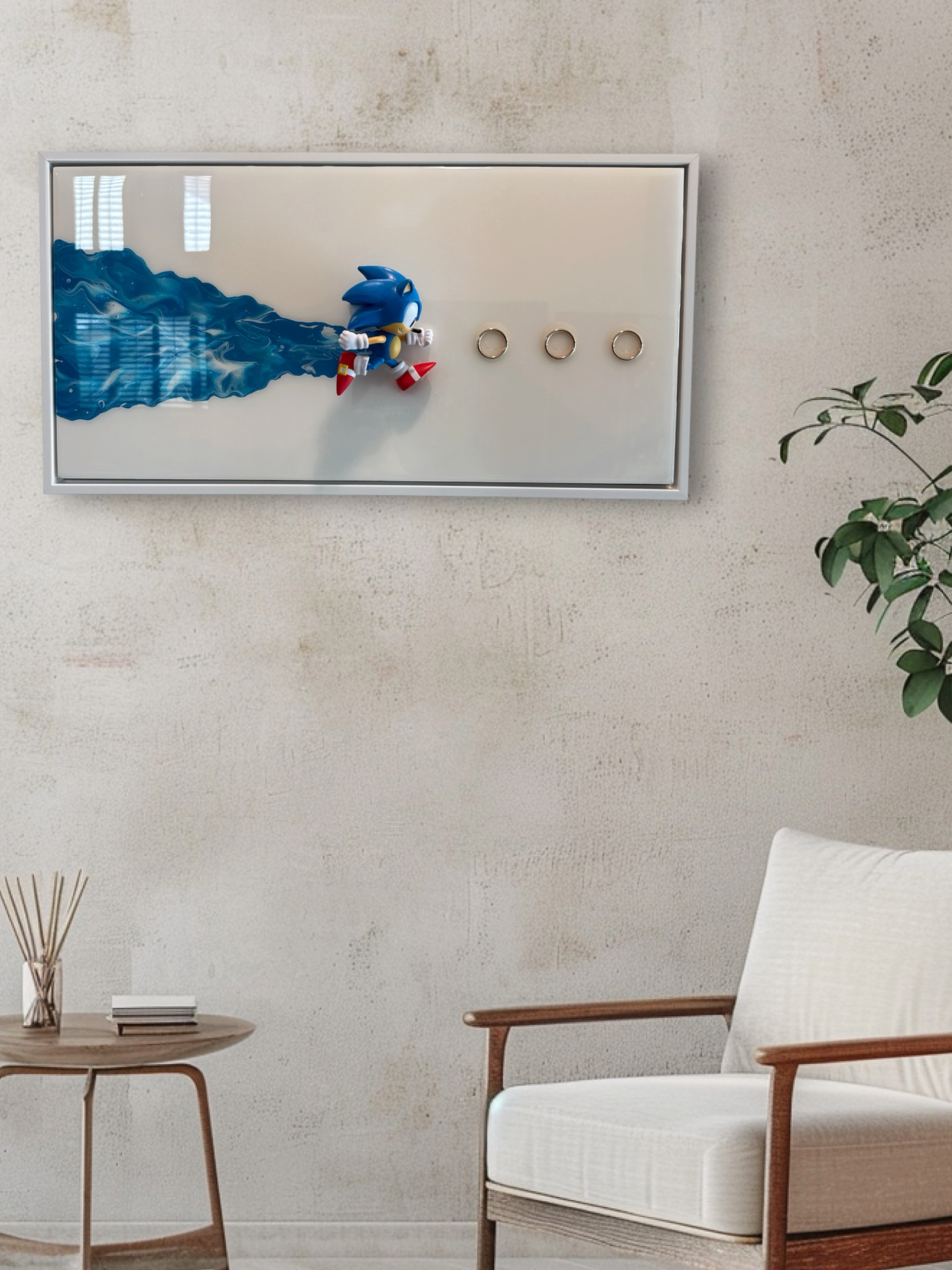 Sonic The Hedgehog Resin Art 20x10