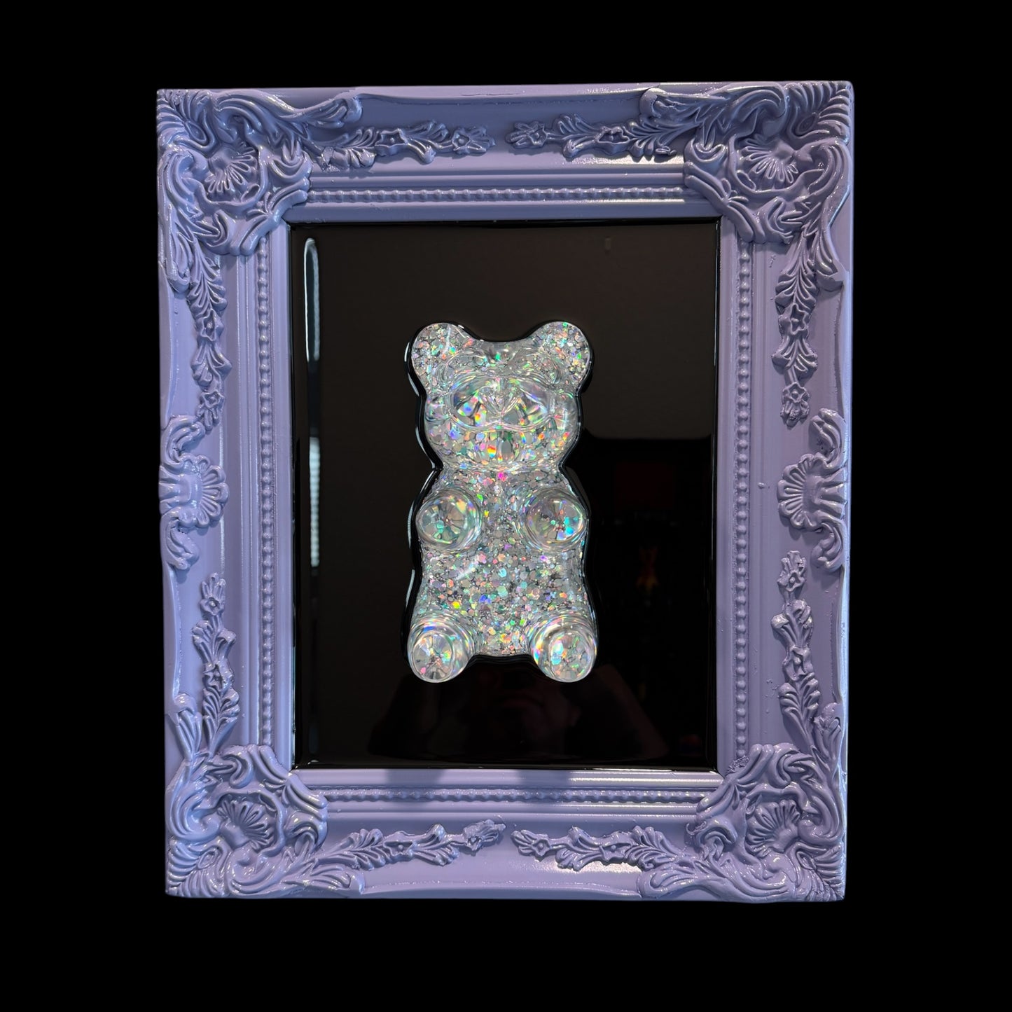 Lavender Holographic Gummy Bear — One-of-One Resin Pop Art
