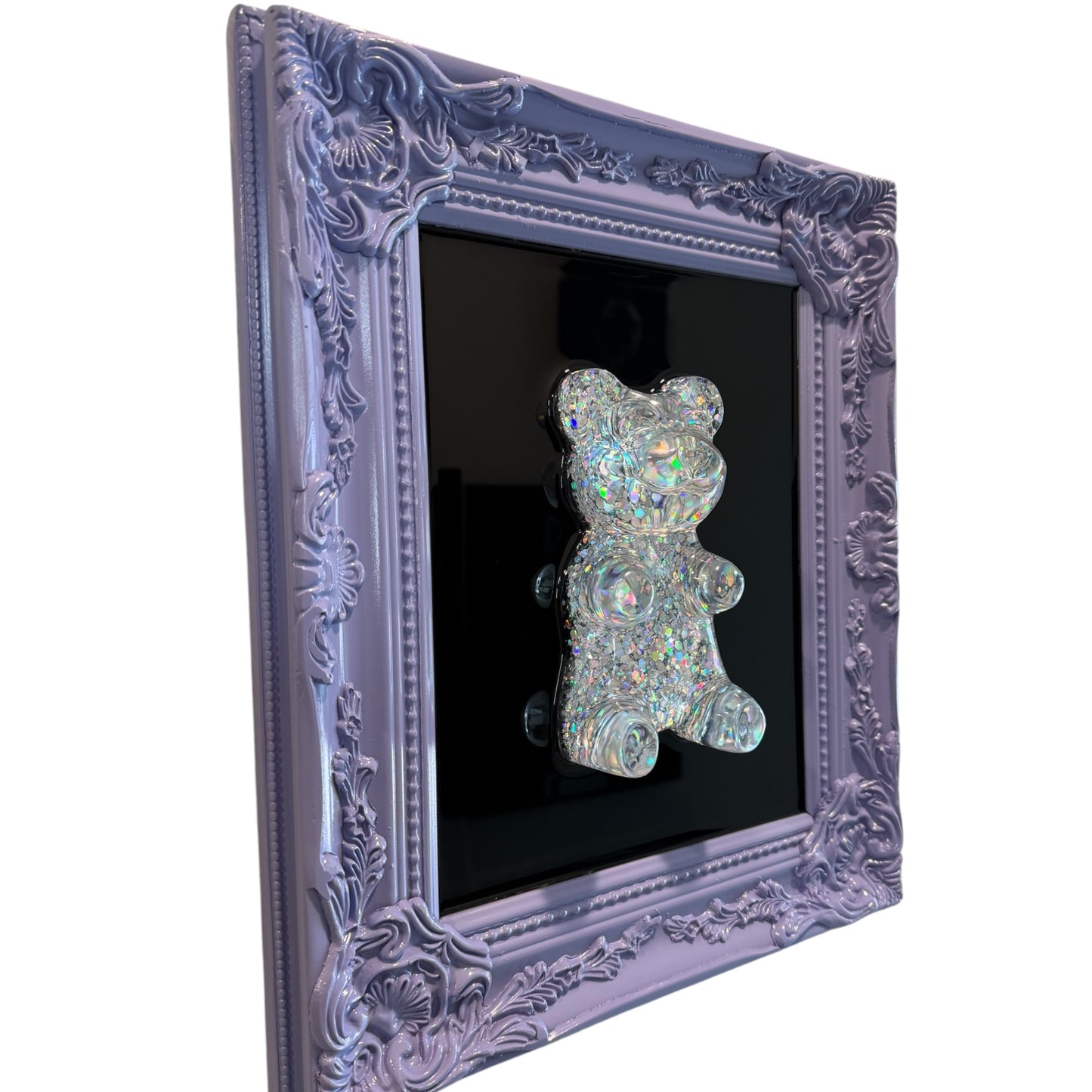 Lavender Holographic Gummy Bear — One-of-One Resin Pop Art