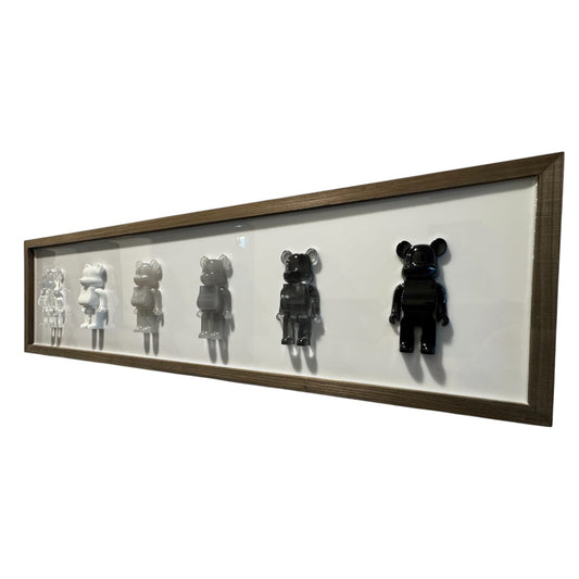Modern Ombre 3D Resin Bear Pop Art – 30× 8