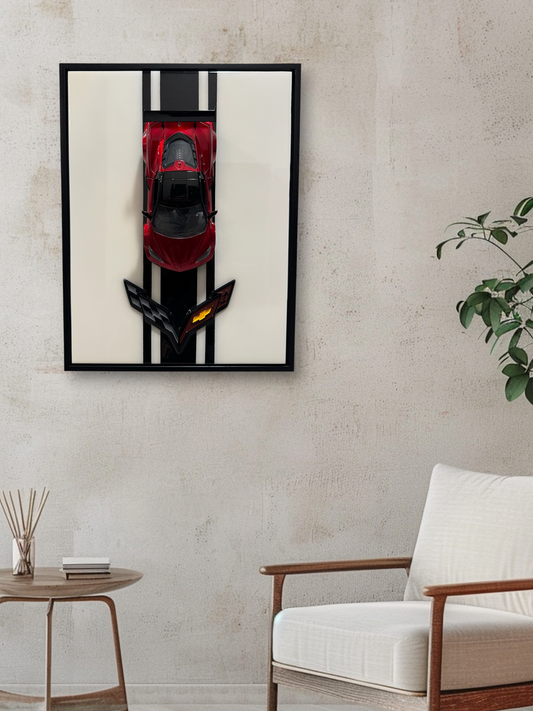 Liberty Walk Chevrolet Corvette C8 3D Resin Wall Art