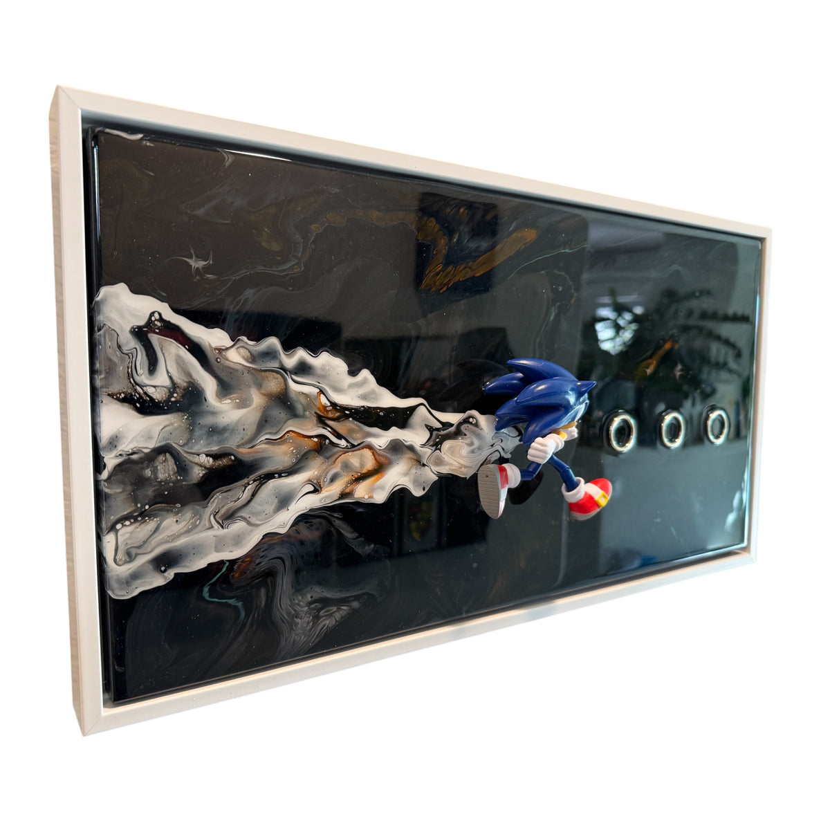 Sonic Cosmic Galaxy Resin Wall Art 20x10 Framed