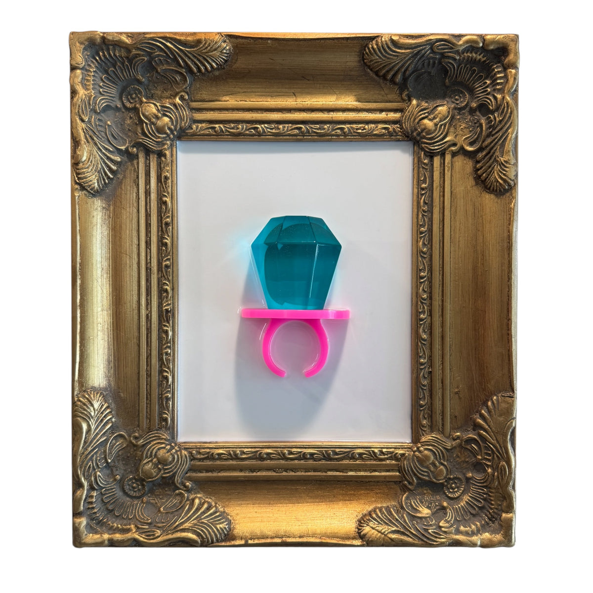 Luxury Ring Pop Resin Wall Art One-of-One Antique Frame