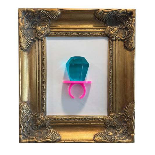 Luxury Ring Pop Resin Wall Art One-of-One Antique Frame