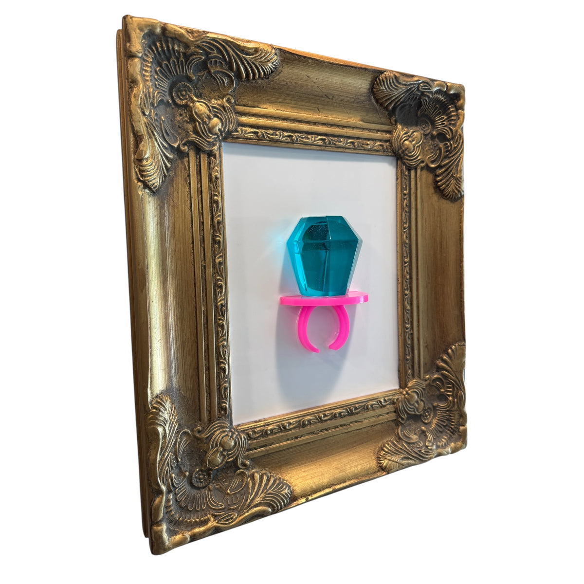 Luxury Ring Pop Resin Wall Art One-of-One Antique Frame