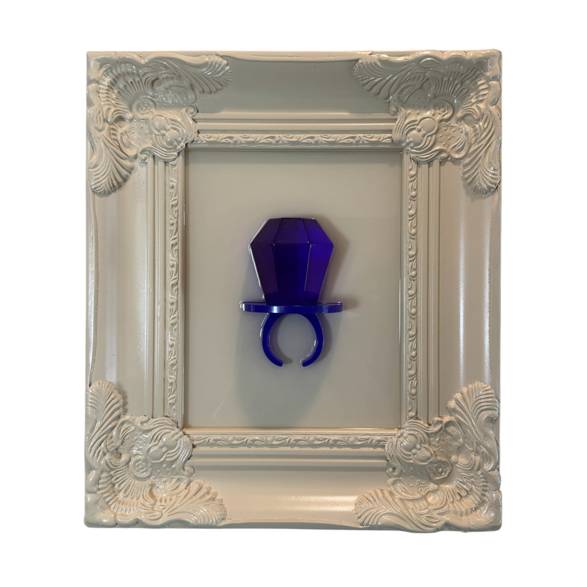 Luxury Jumbo Purple Ring Pop Resin Wall Art One-of-One Antique Frame