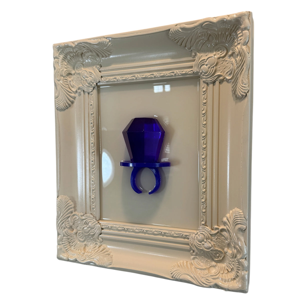 Luxury Jumbo Purple Ring Pop Resin Wall Art One-of-One Antique Frame