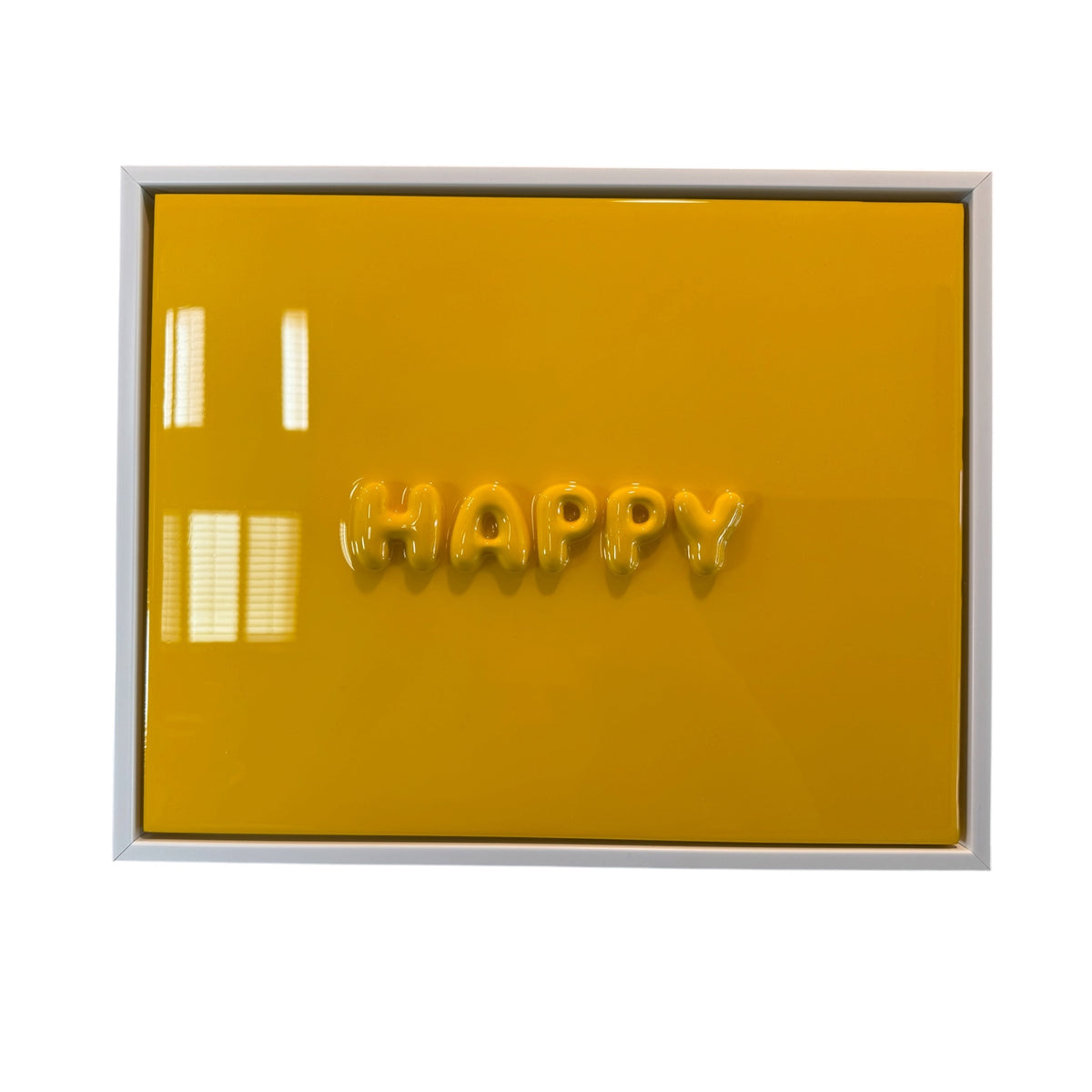 HUE: HAPPY 18" × 12" Resin Wall Artwork